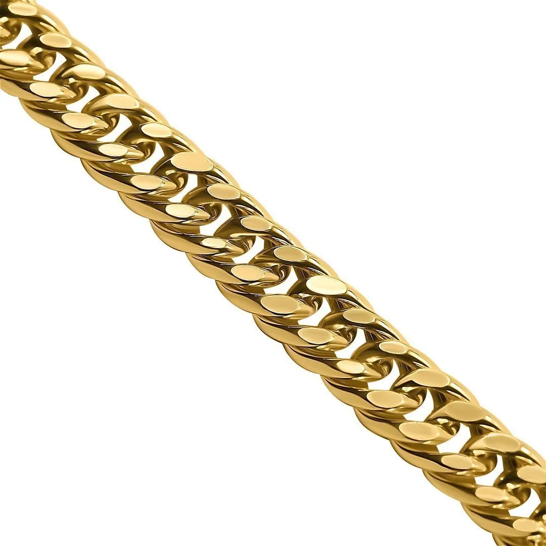 10k Yellow Gold Hollow Cuban Link Chain 6.75 mm