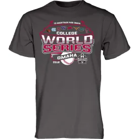 2018 NCAA College World Series CWS 8 Team Omaha Gray Cotton T-Shirt