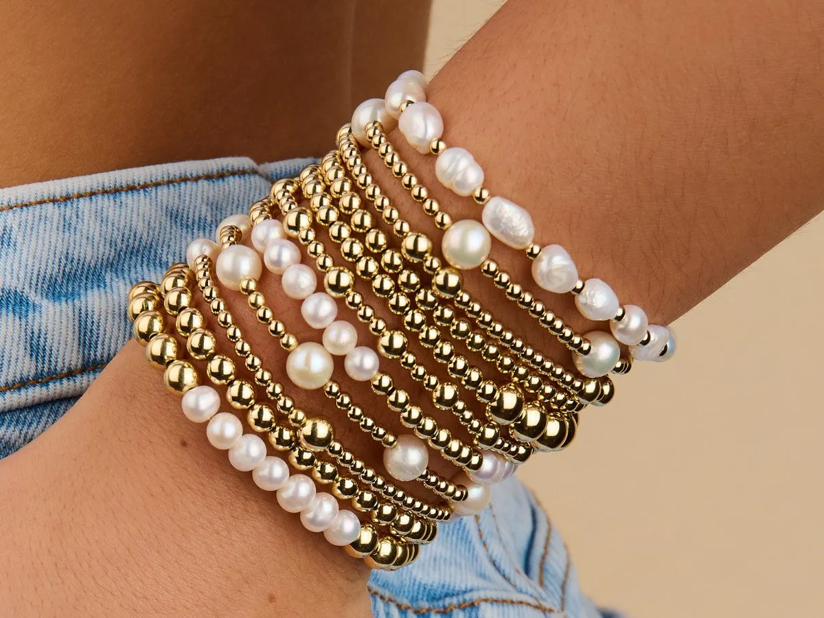 3mm Bead 8-Pearl Bracelet