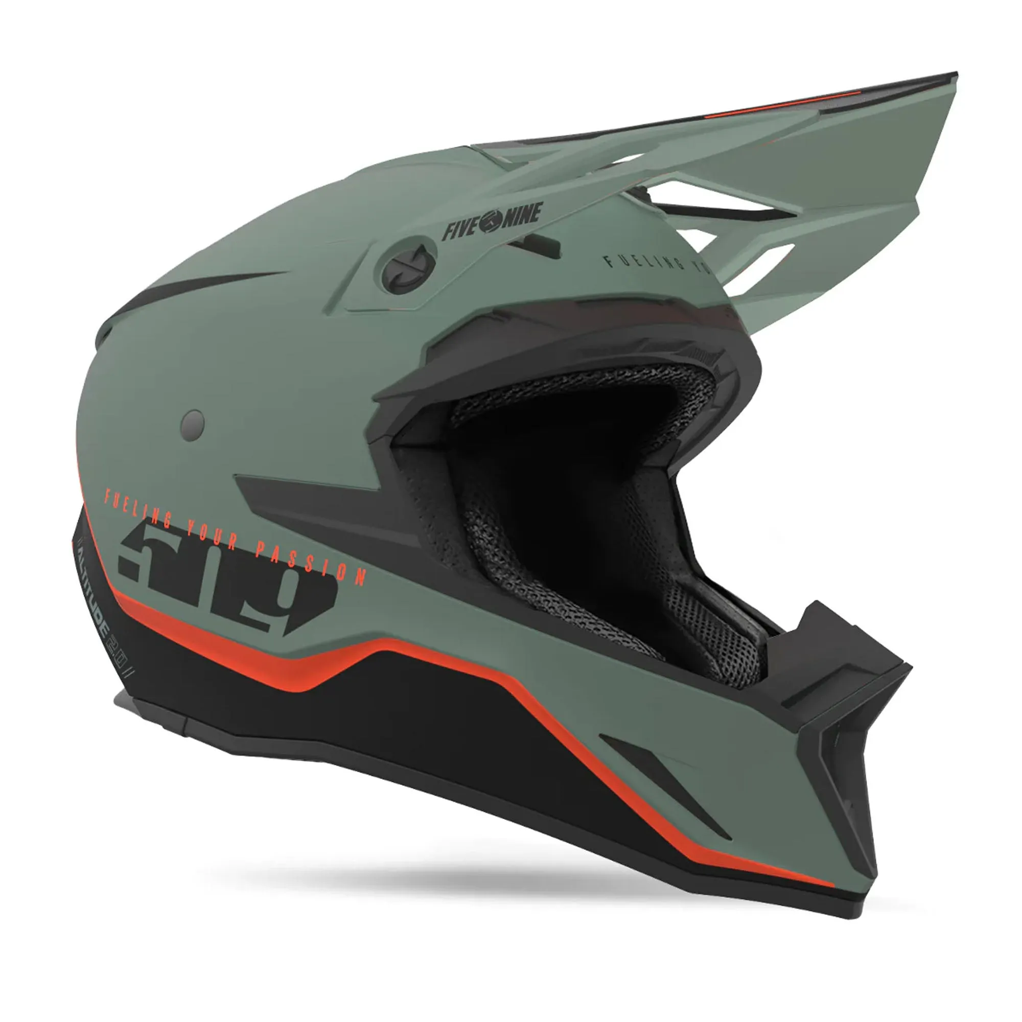 509  Altitude 2.0 Offroad Helmet Fidlock Strap Bag Included Sci-Fi Green FMVSS 218