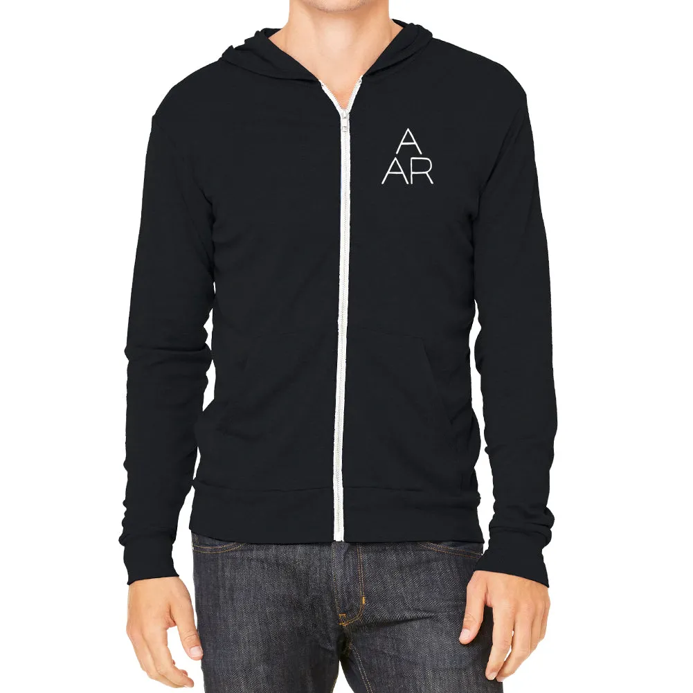 AARV Logo Men's Black Ultra Light Hoodie