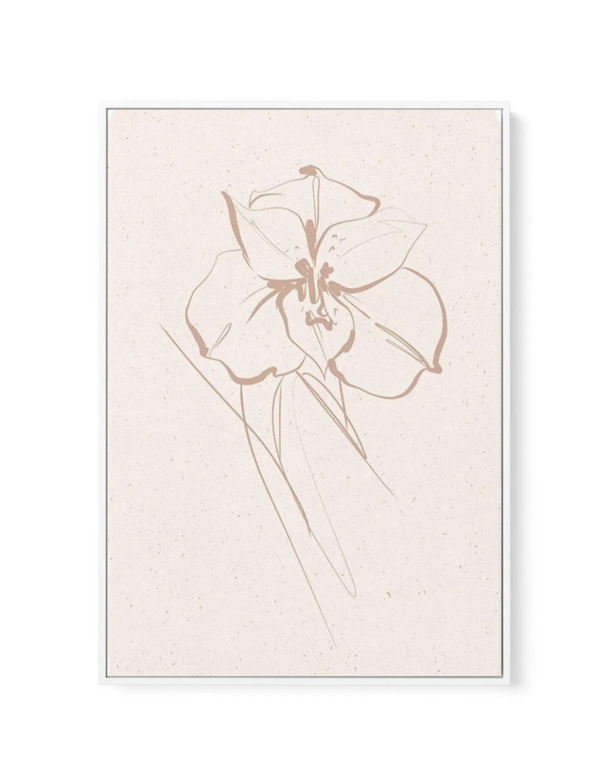 Abstract Botanical | Orchid | Framed Canvas Art Print