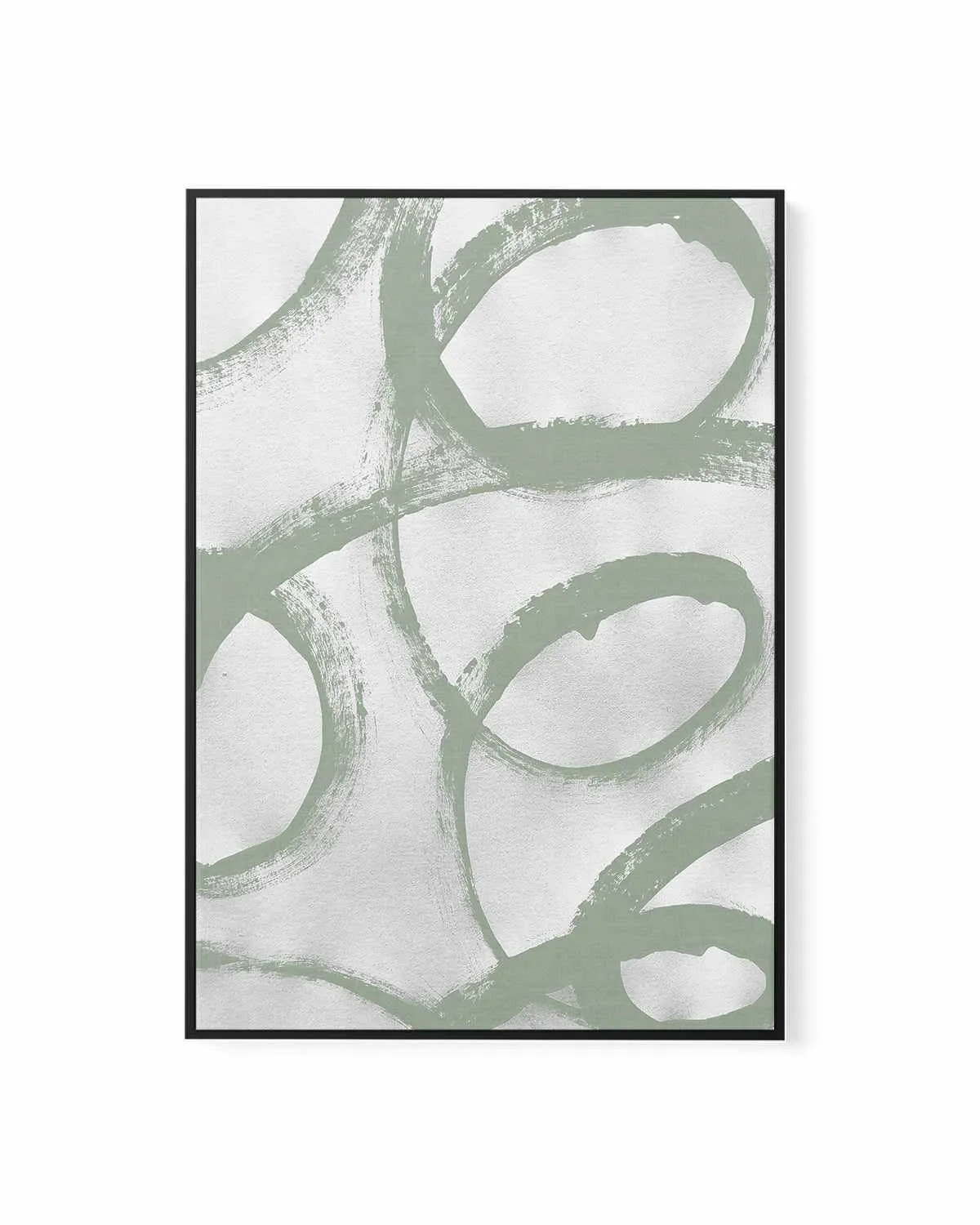 Acrylic Abstract I in Sage | Framed Canvas Art Print