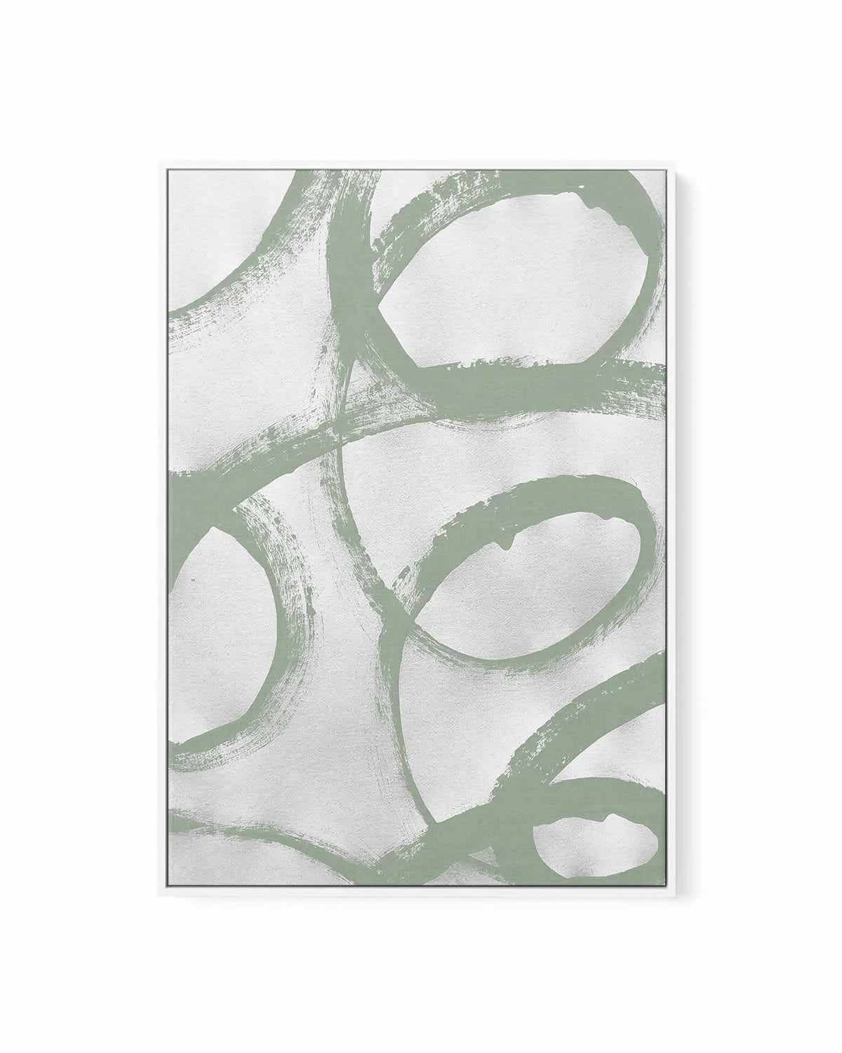 Acrylic Abstract I in Sage | Framed Canvas Art Print