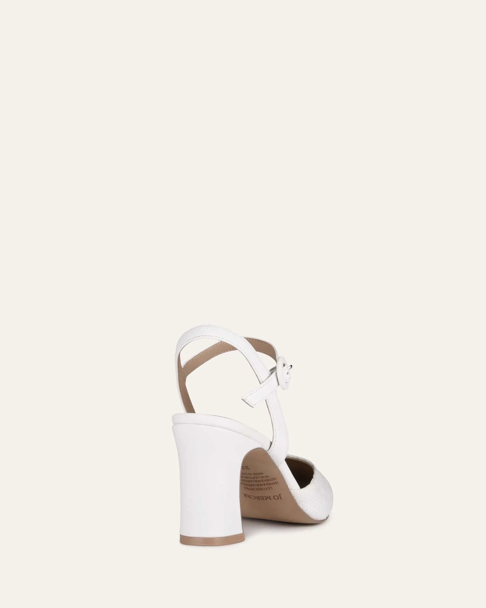 ALTON MID HEELS WHITE RAFFIA