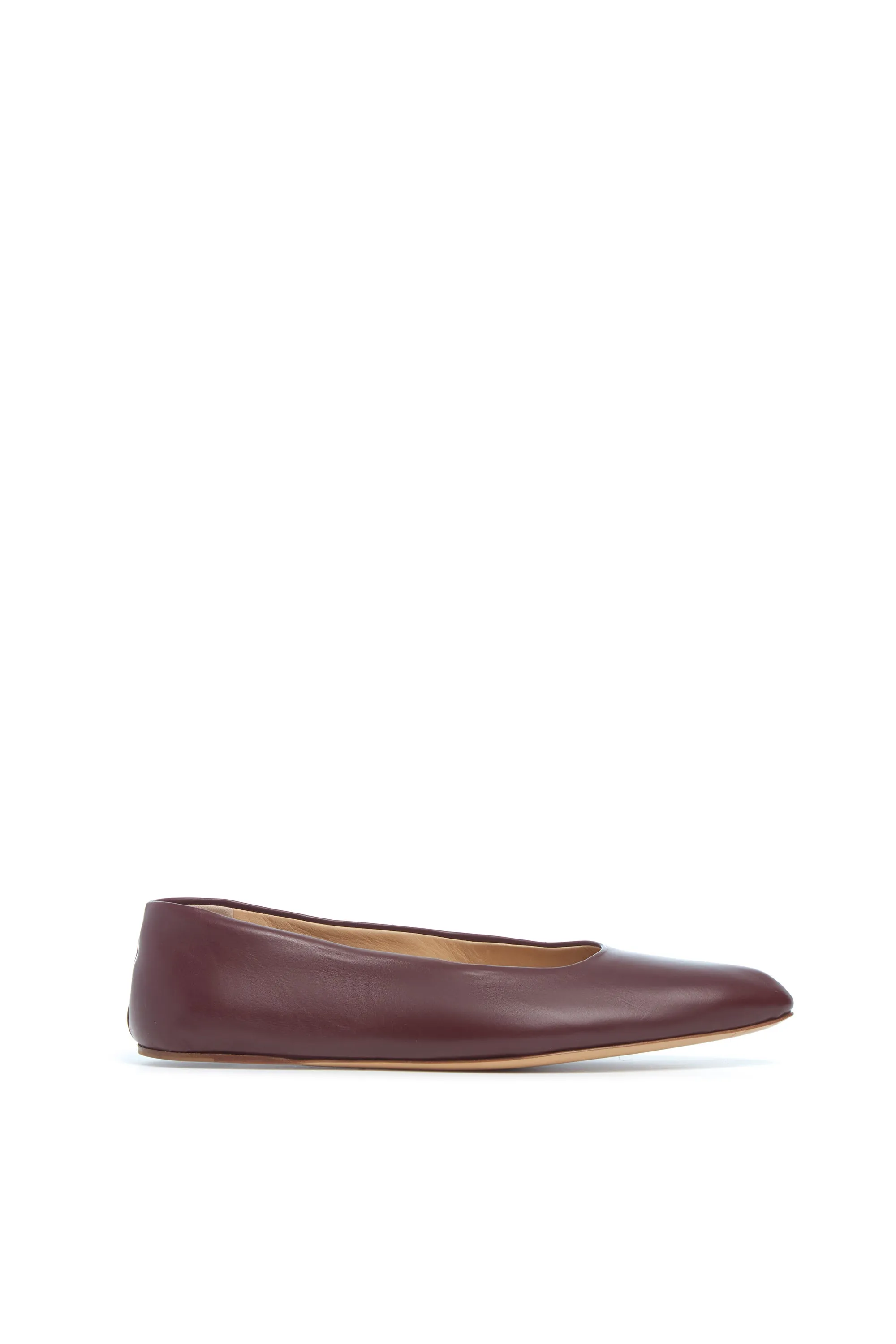 Andre Ballerina Flat Shoe in Bordeaux Leather