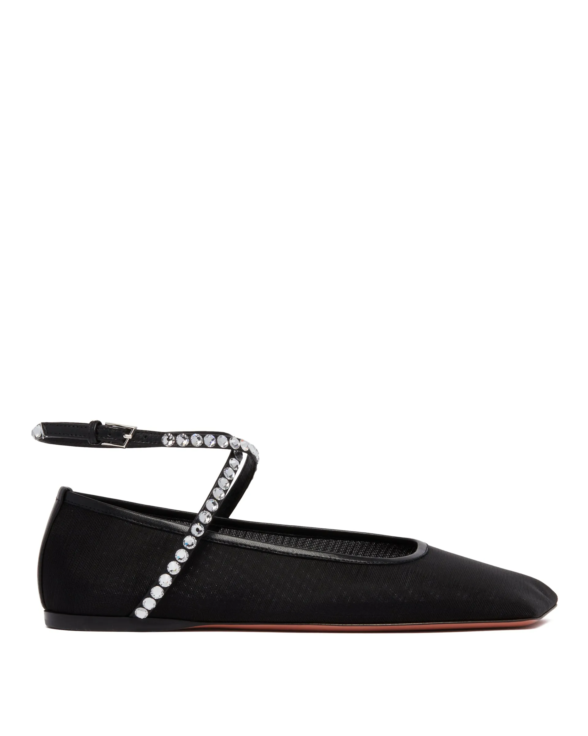 Ane Black Mesh Flats