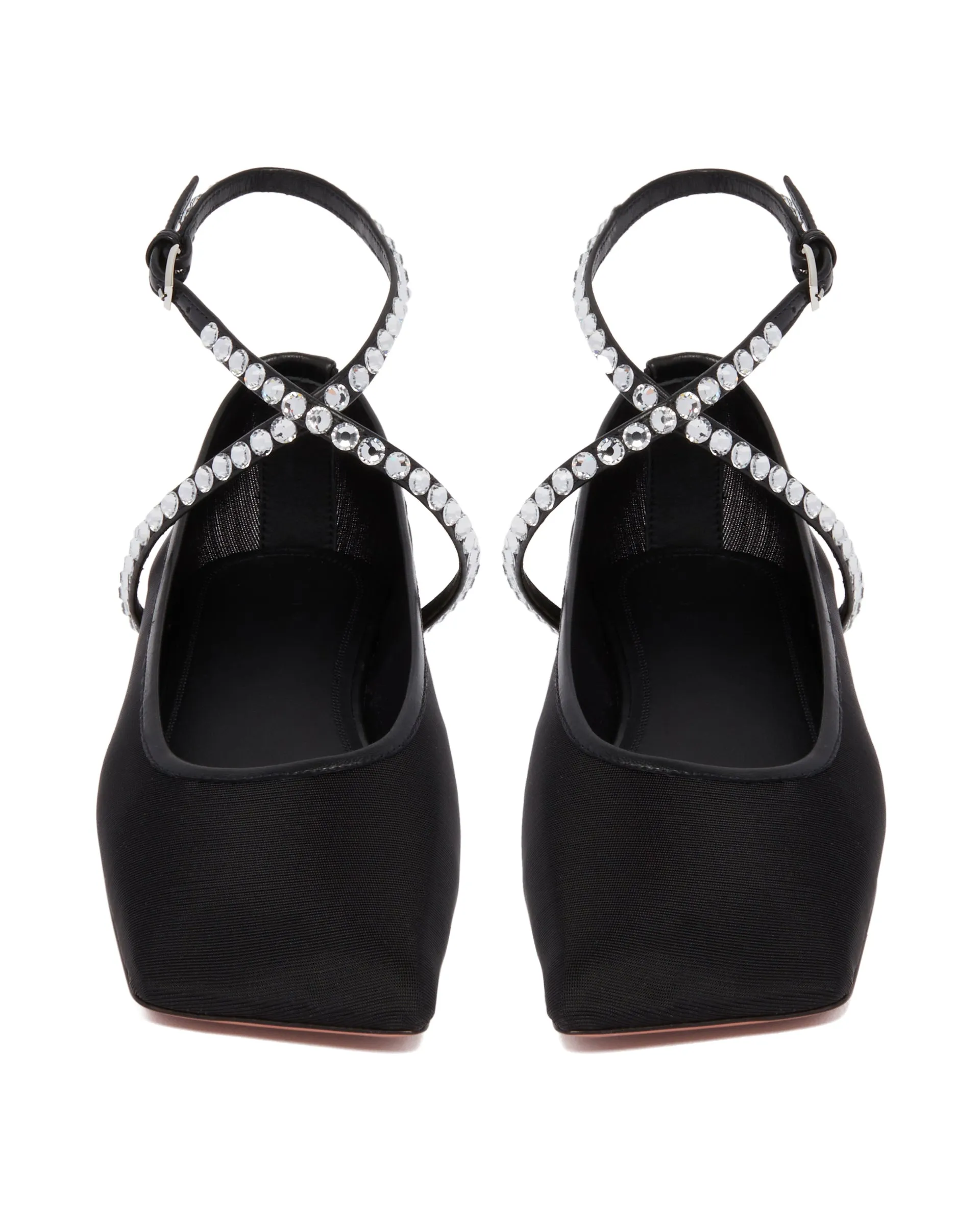 Ane Black Mesh Flats