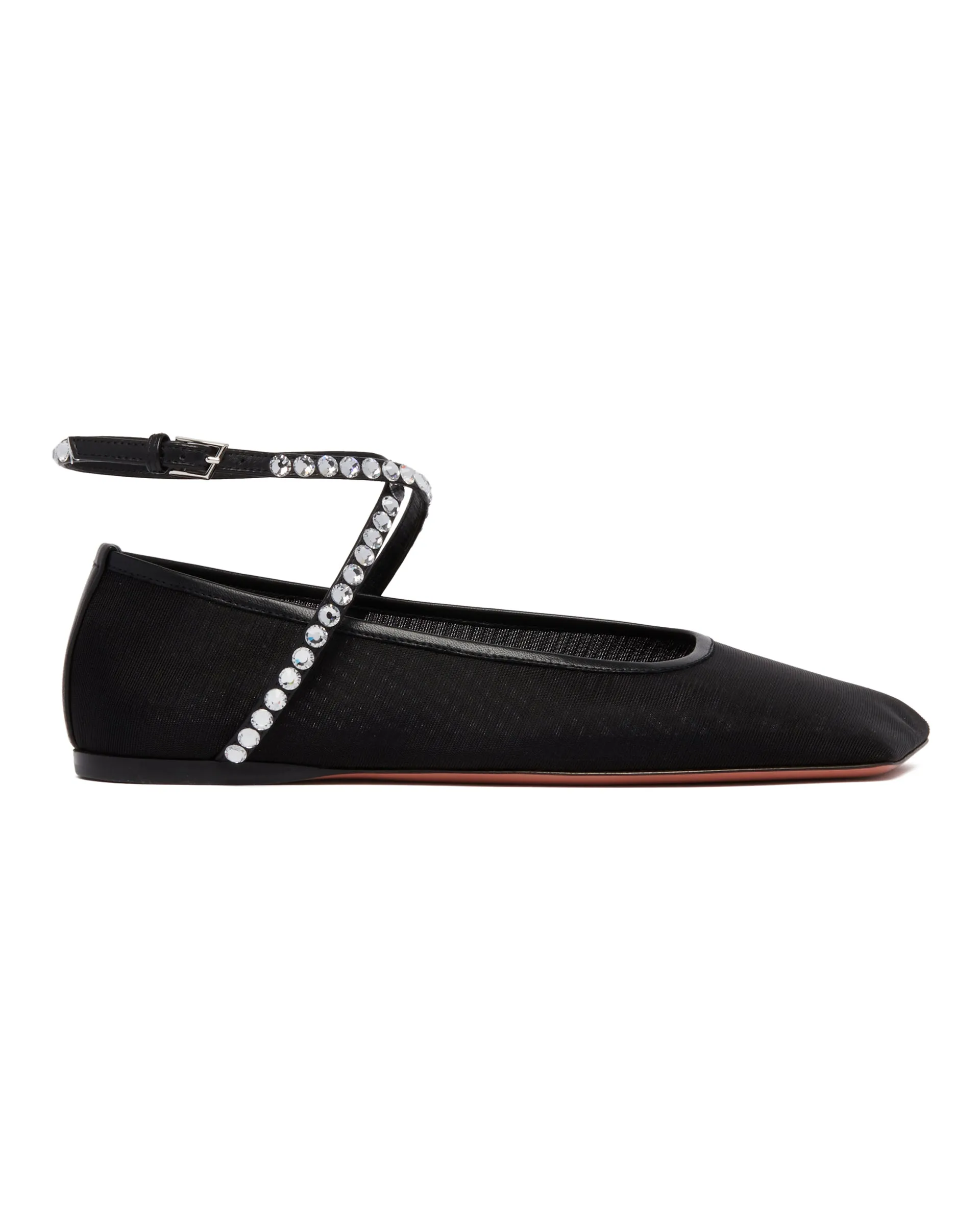 Ane Black Mesh Flats