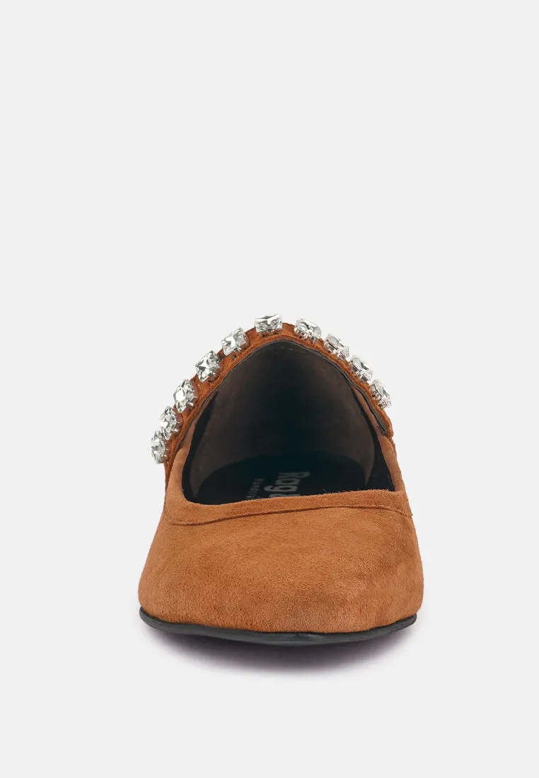 Assisi Fine Suede Maryjane Ballet Flats