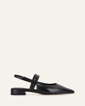 ASTRID DRESS FLATS BLACK LEATHER