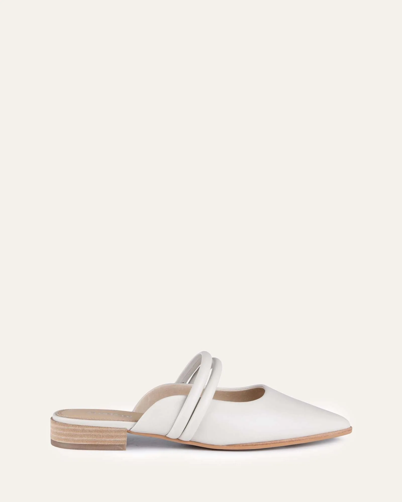 ATLAS CASUAL FLATS OFF WHITE LEATHER