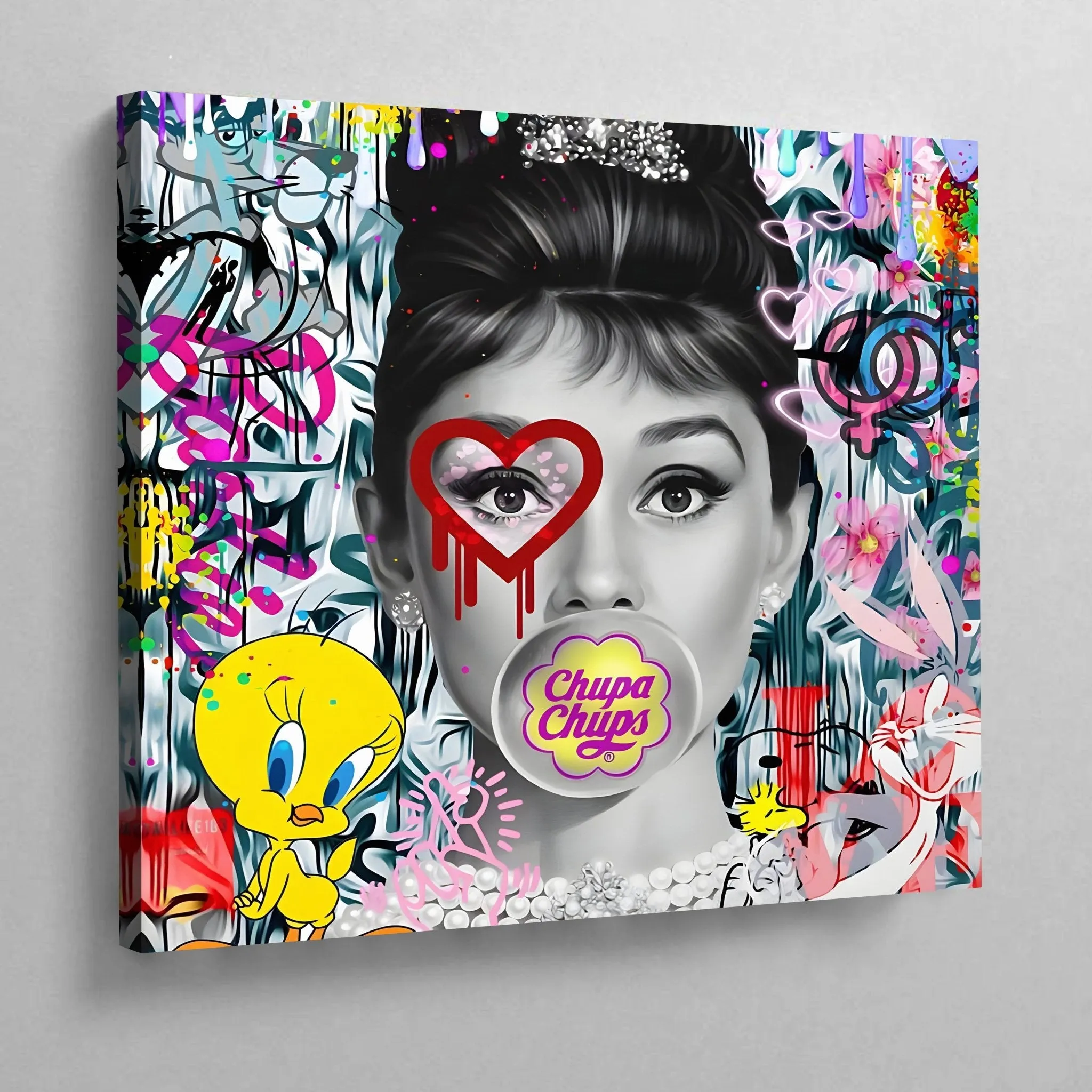 Audrey Hepburn Pop Art Canvas