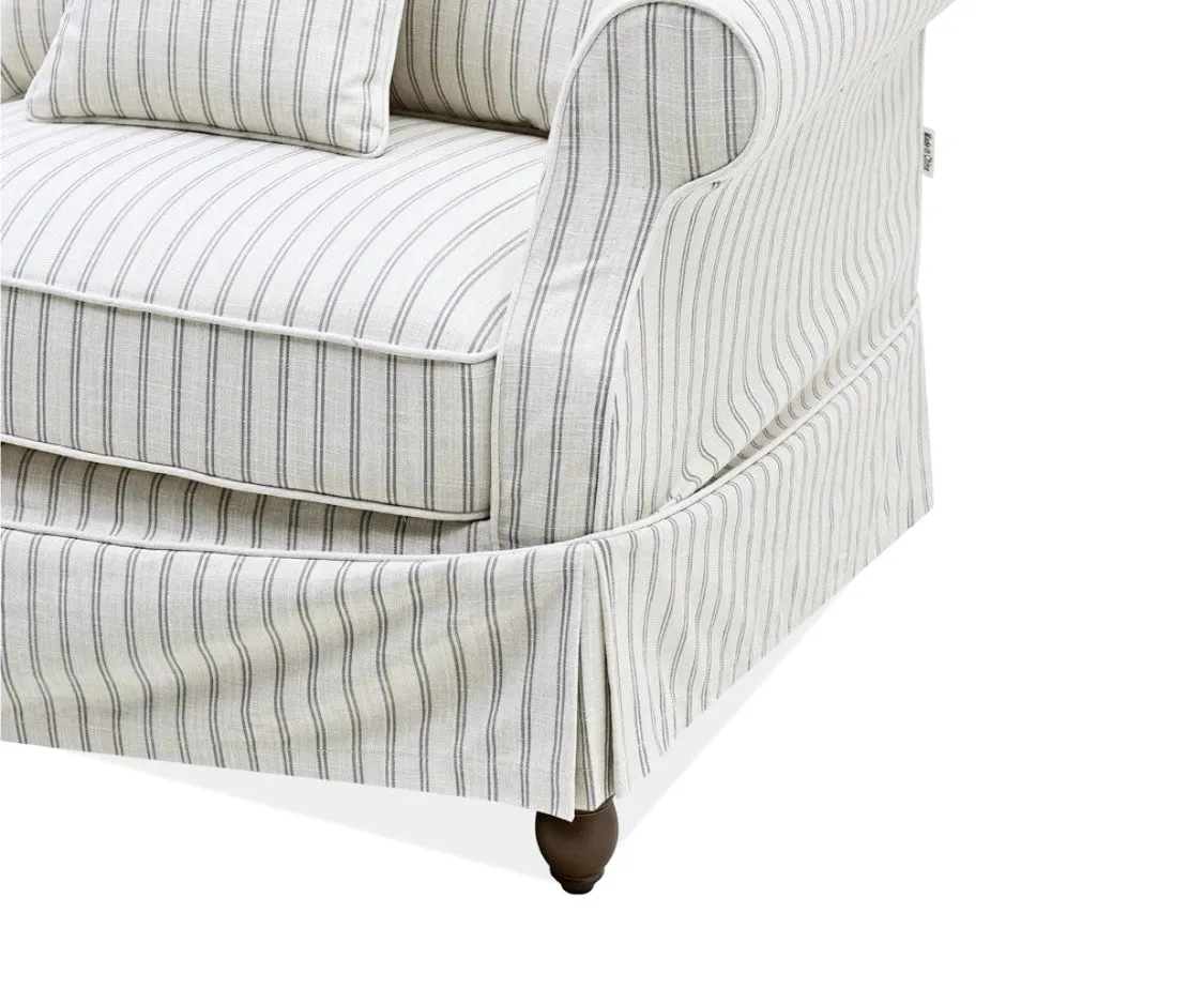 Ayla 3 Seater Sofa Stone Stripe