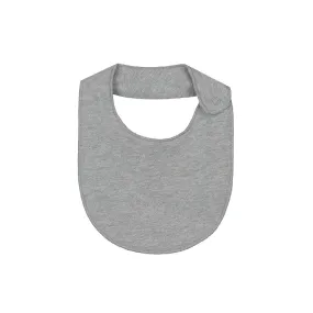 Baby Bib in Grey Melange by Gray Label