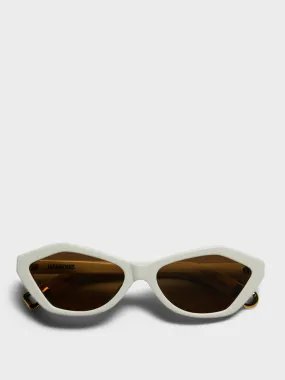 Bambino Sunglasses in White and Brown