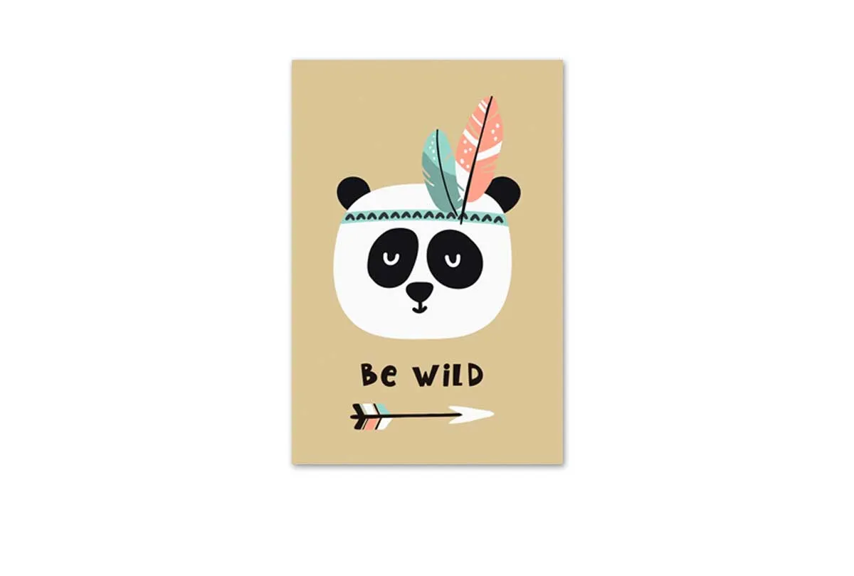 Be Wild | Boho Kids Print | Canvas Wall Art Print