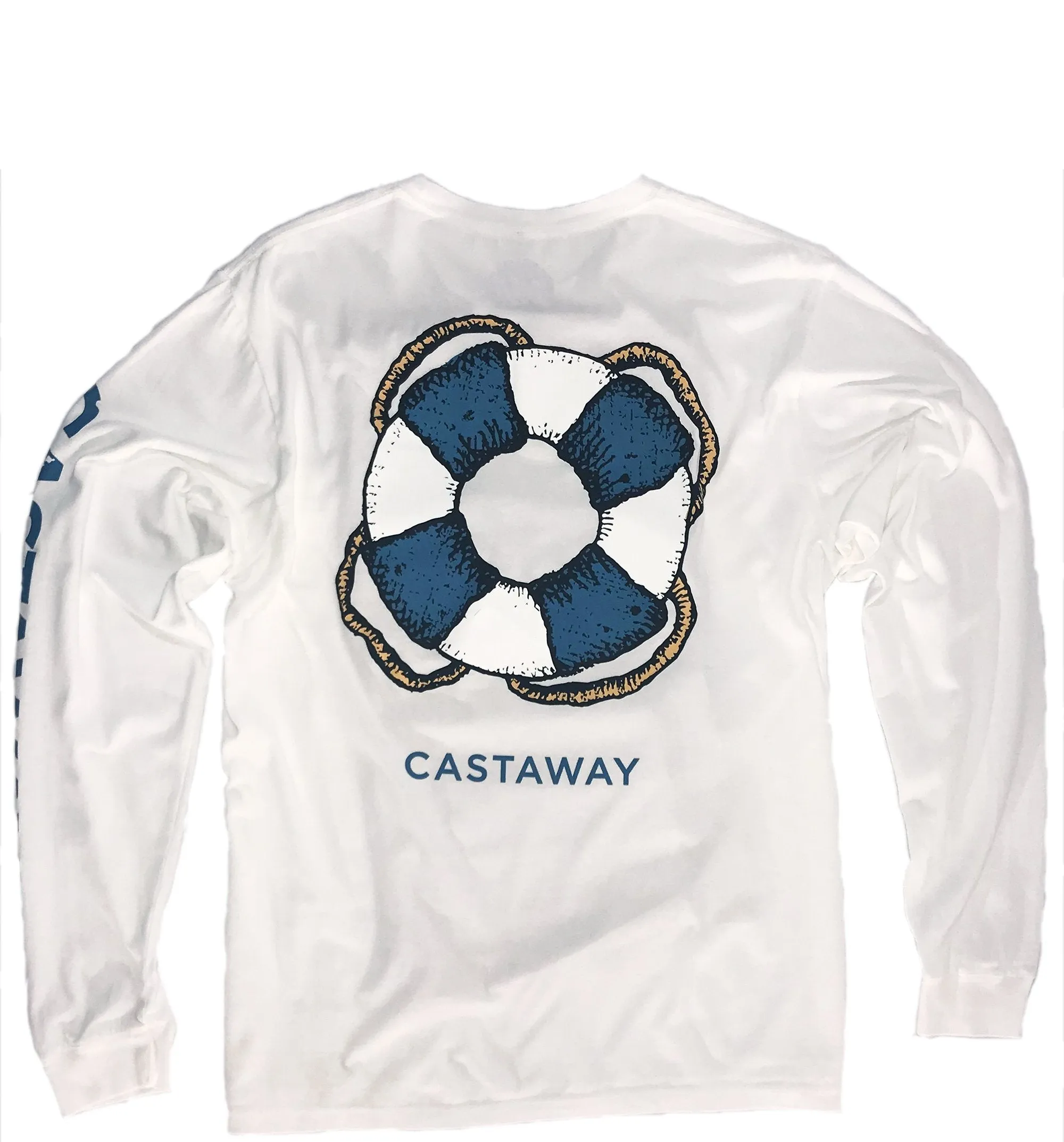 Beach Tee Long Sleeve White Castaway