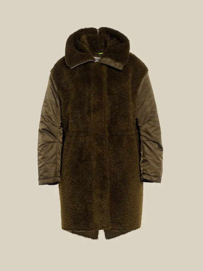 Beaumont Womens Dark Olive Nomi Parka Coat - Stylish & Warm Winter Essential