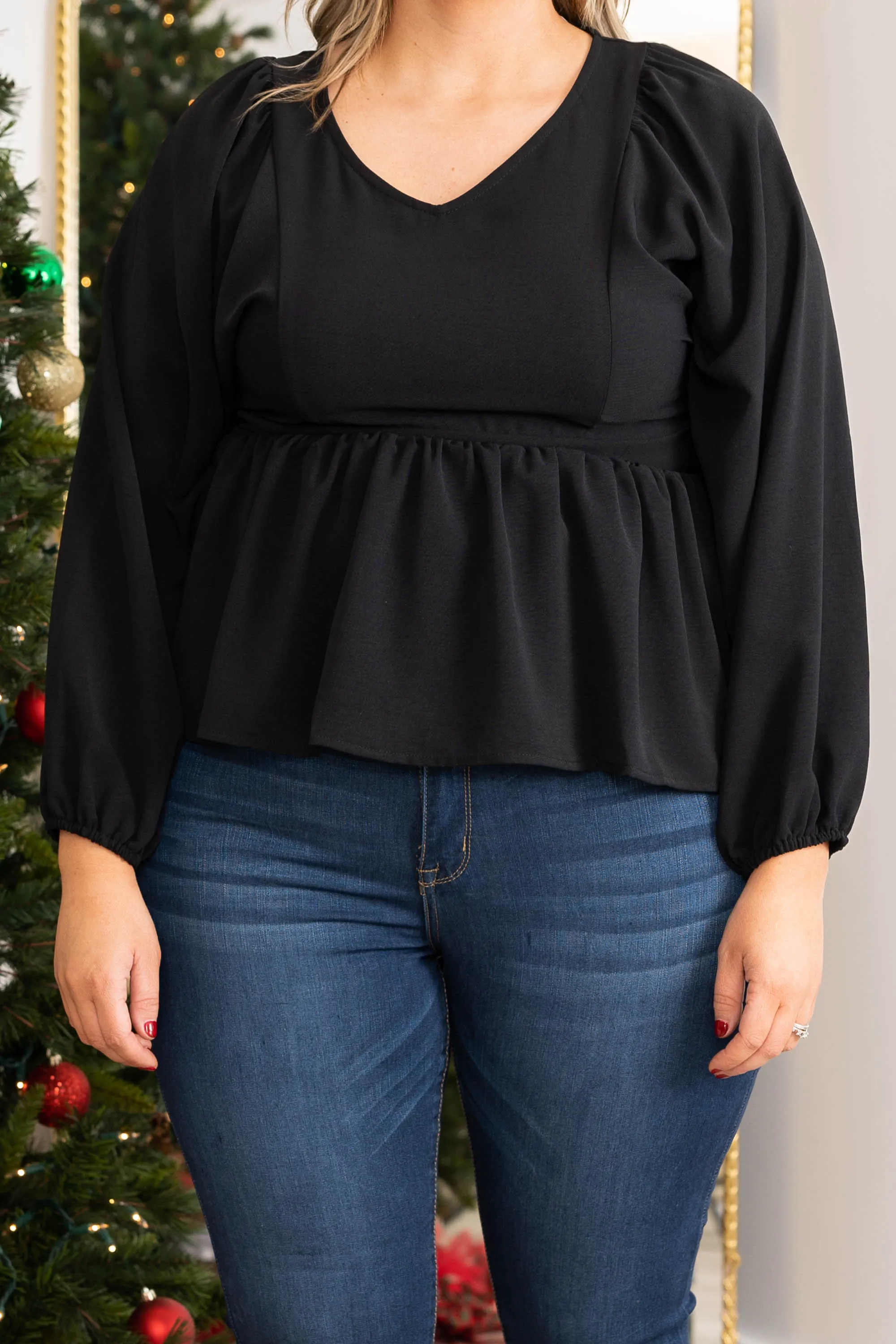 Beautiful As Can Be Blouse, Black