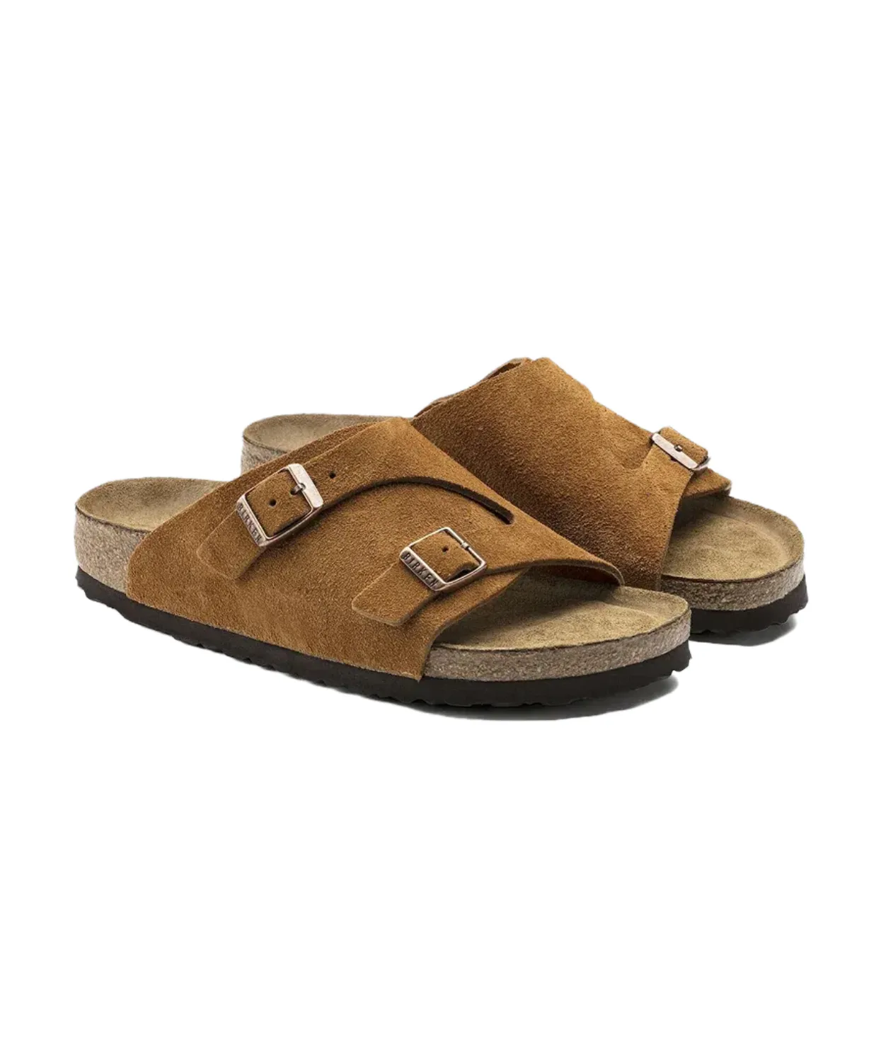 Birkenstock Zurich Suede Leather Mink Soft Footbed Sandals