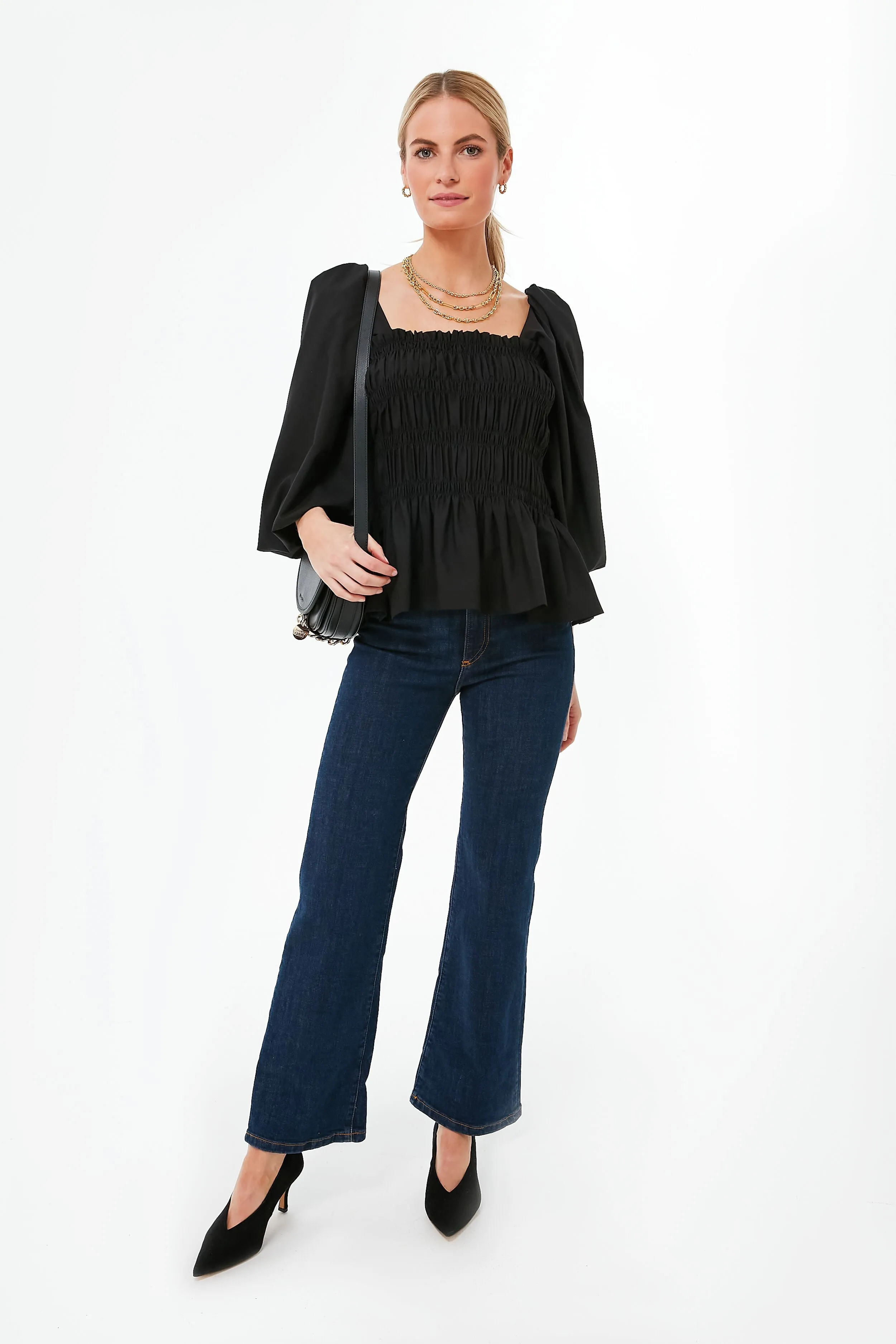 Black Annabelle Blouse