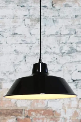 Black Factory Pendant Light