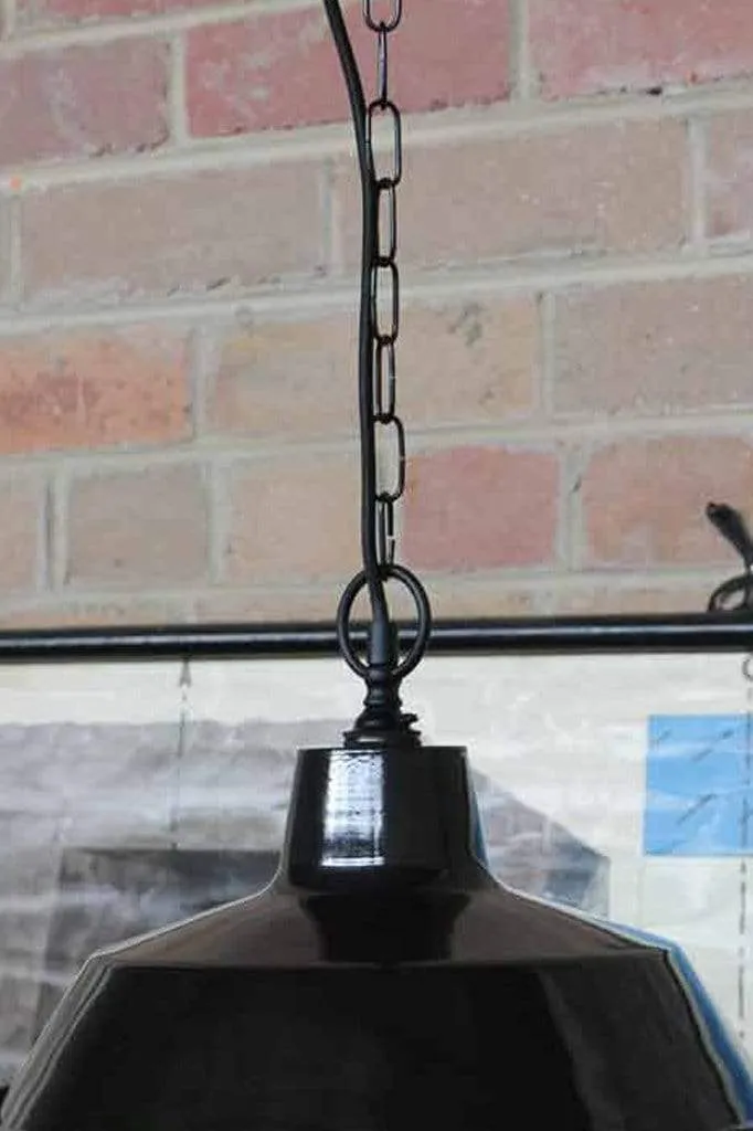 Black Factory Pendant Light