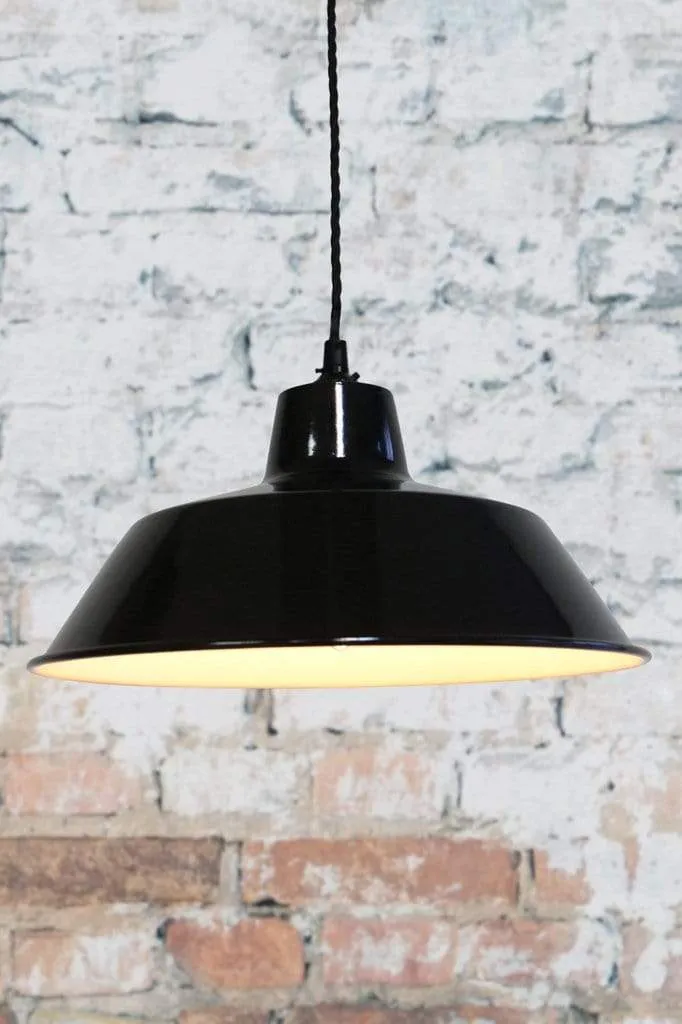 Black Factory Pendant Light