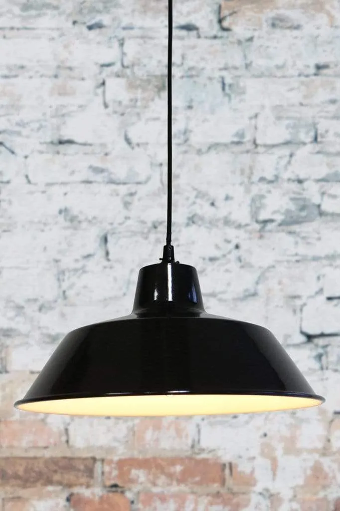 Black Factory Pendant Light