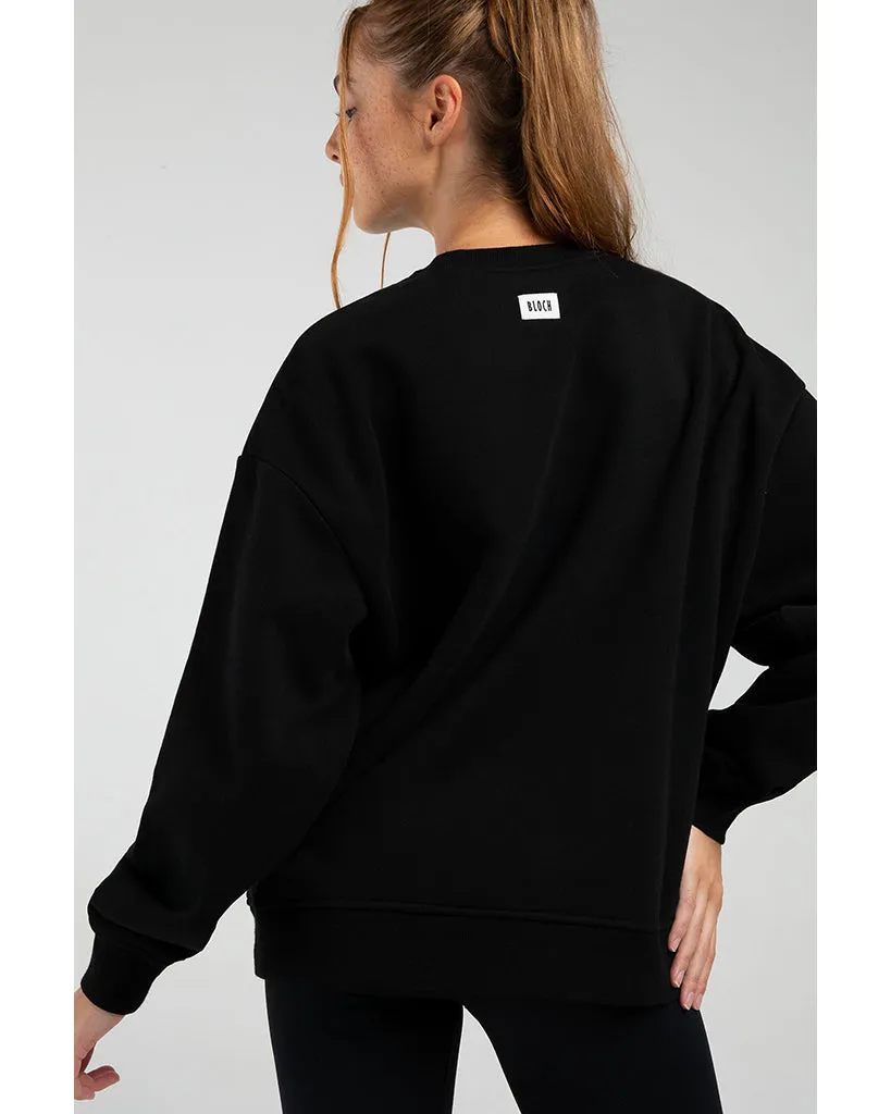 Bloch Off Duty Terry Oversized Crew Sweatshirt - JLW5008 Womens