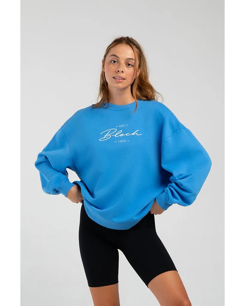 Bloch Off Duty Terry Oversized Crew Sweatshirt - JLW5008 Womens