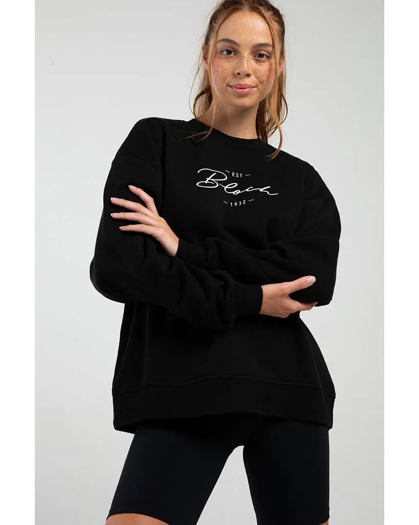 Bloch Off Duty Terry Oversized Crew Sweatshirt - JLW5008 Womens