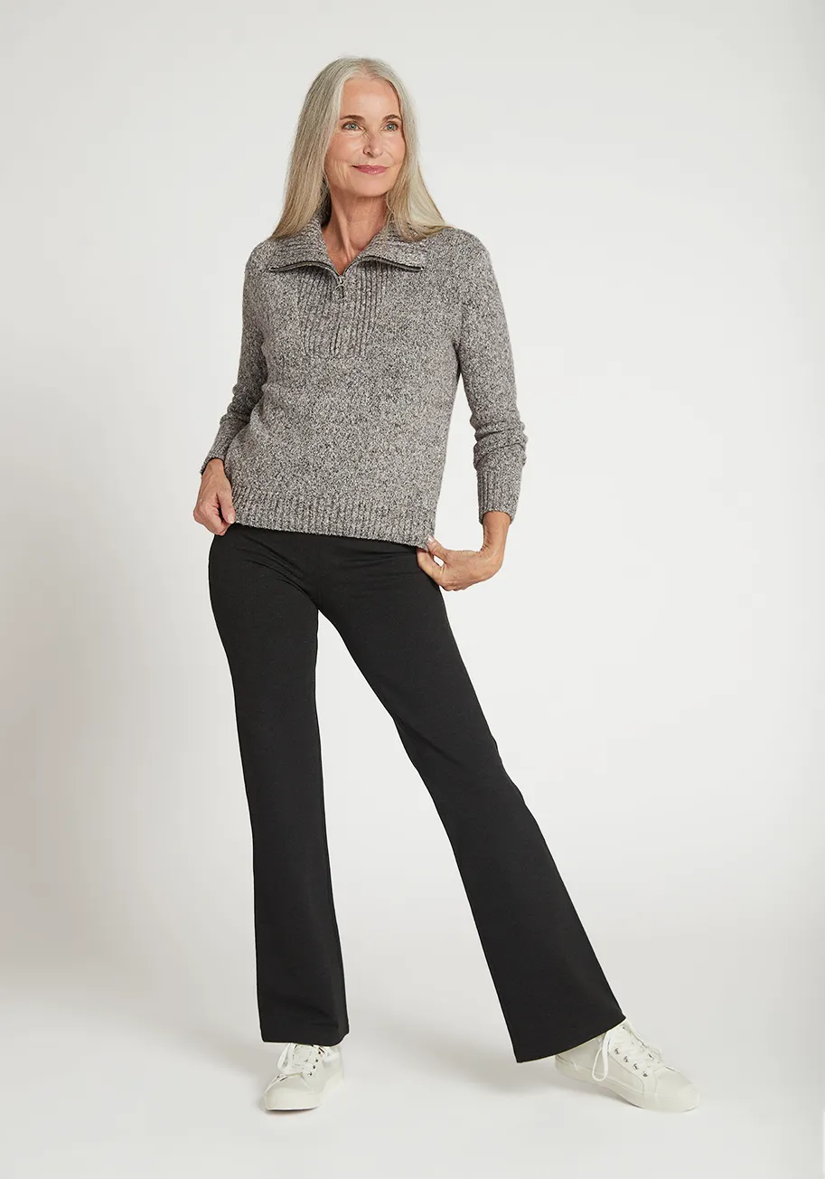 Boot-Cut | Classic Dress Pant Yoga Pant (Charcoal)