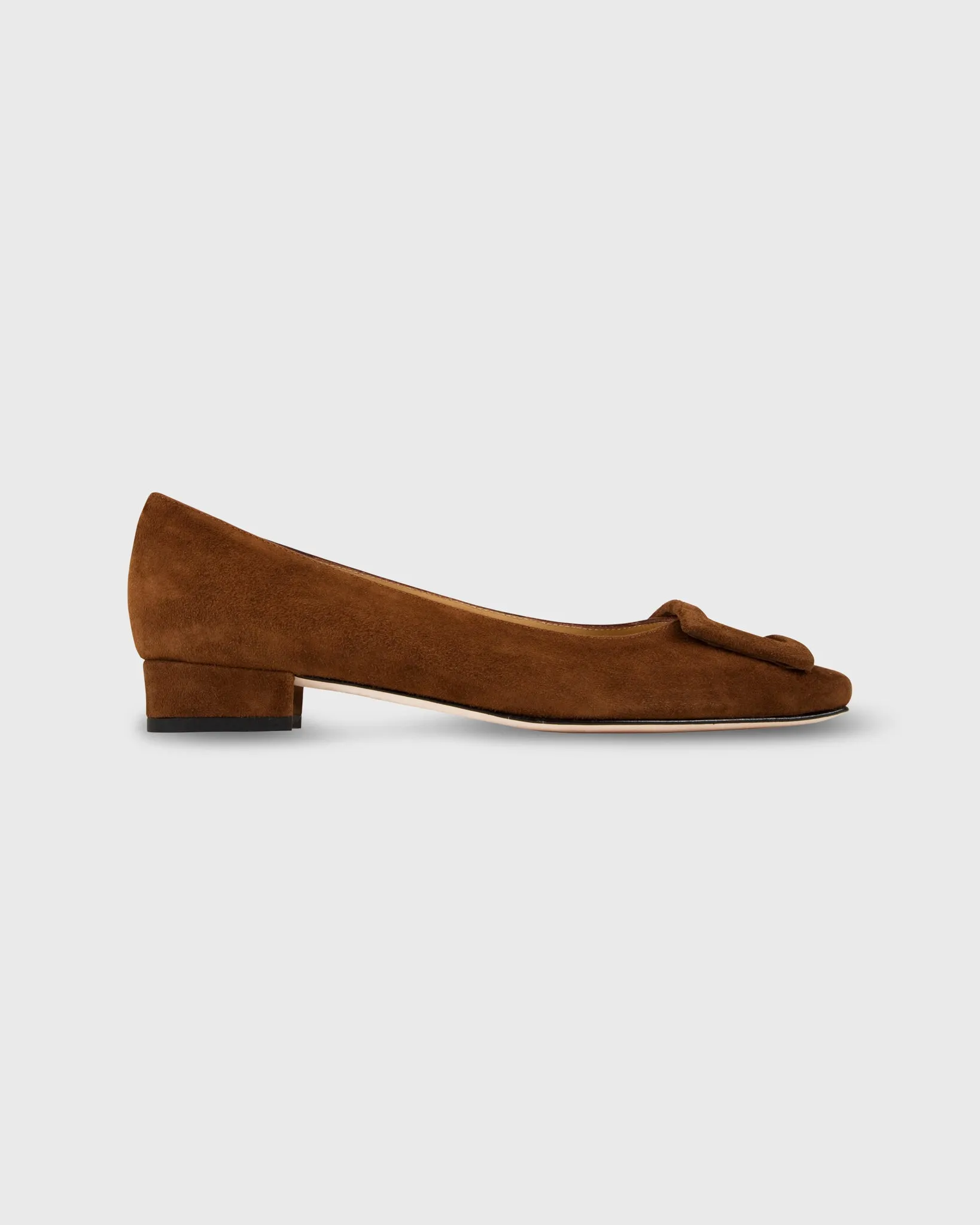 Brown Suede Buckle Shoe