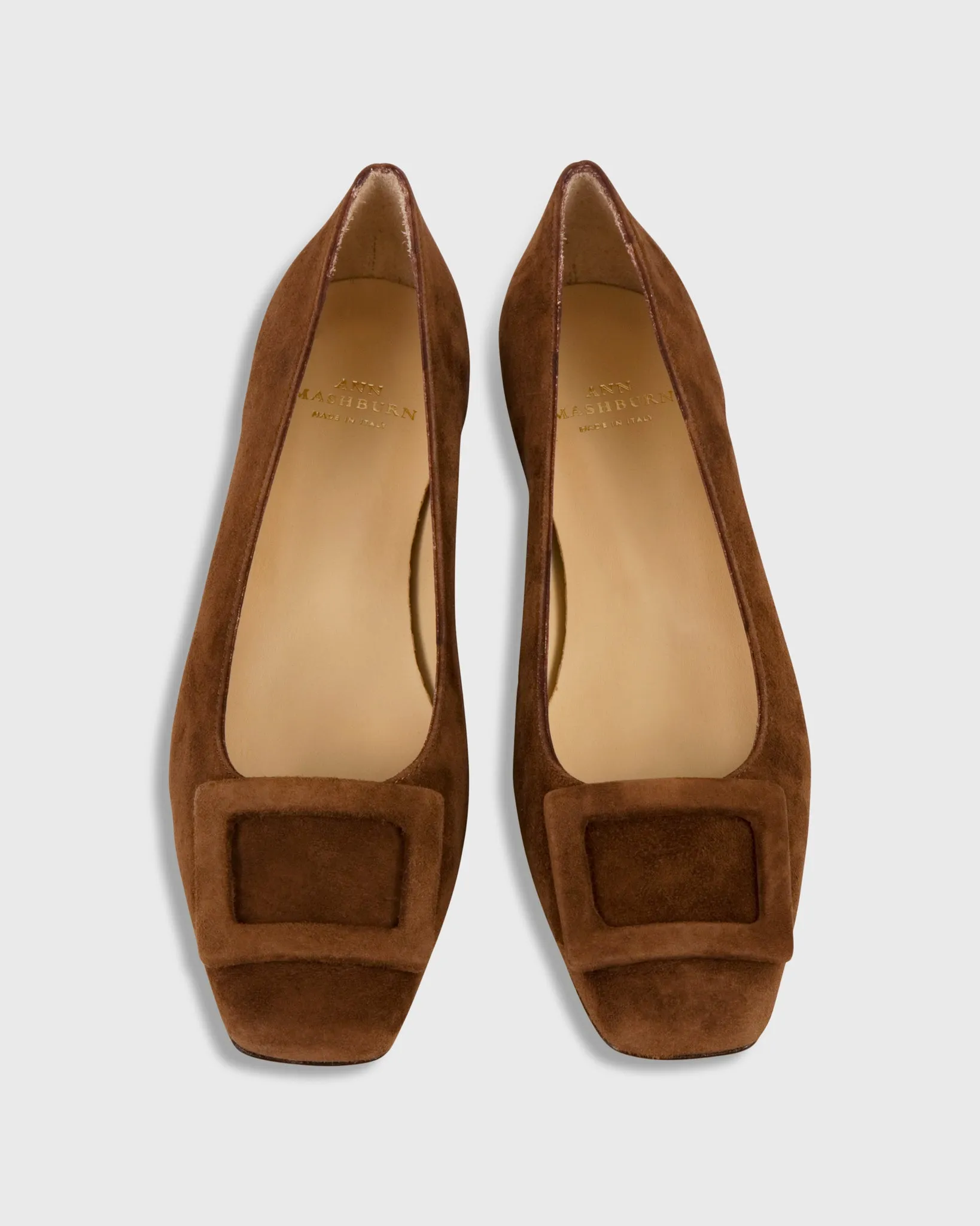 Brown Suede Buckle Shoe