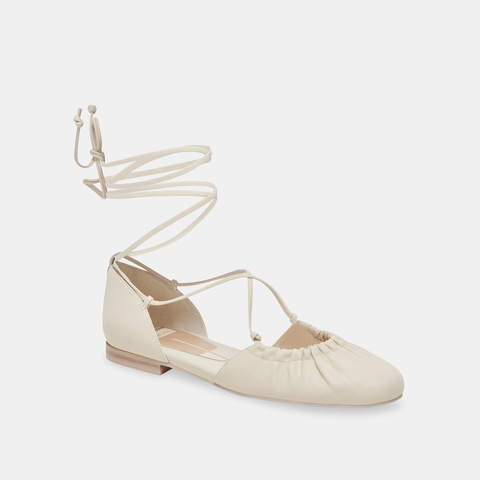 CANCUN BALLET FLATS IVORY LEATHER