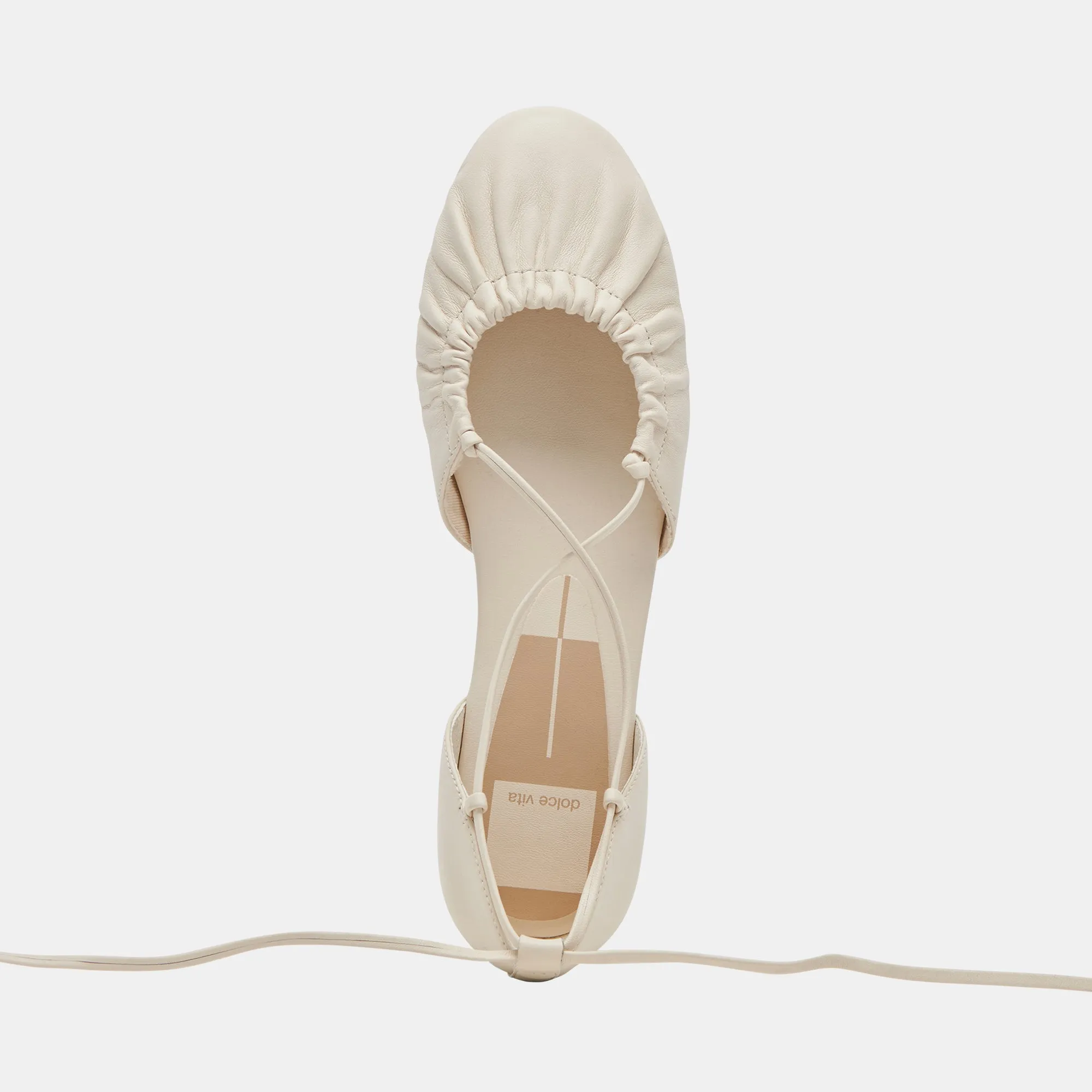 CANCUN BALLET FLATS IVORY LEATHER