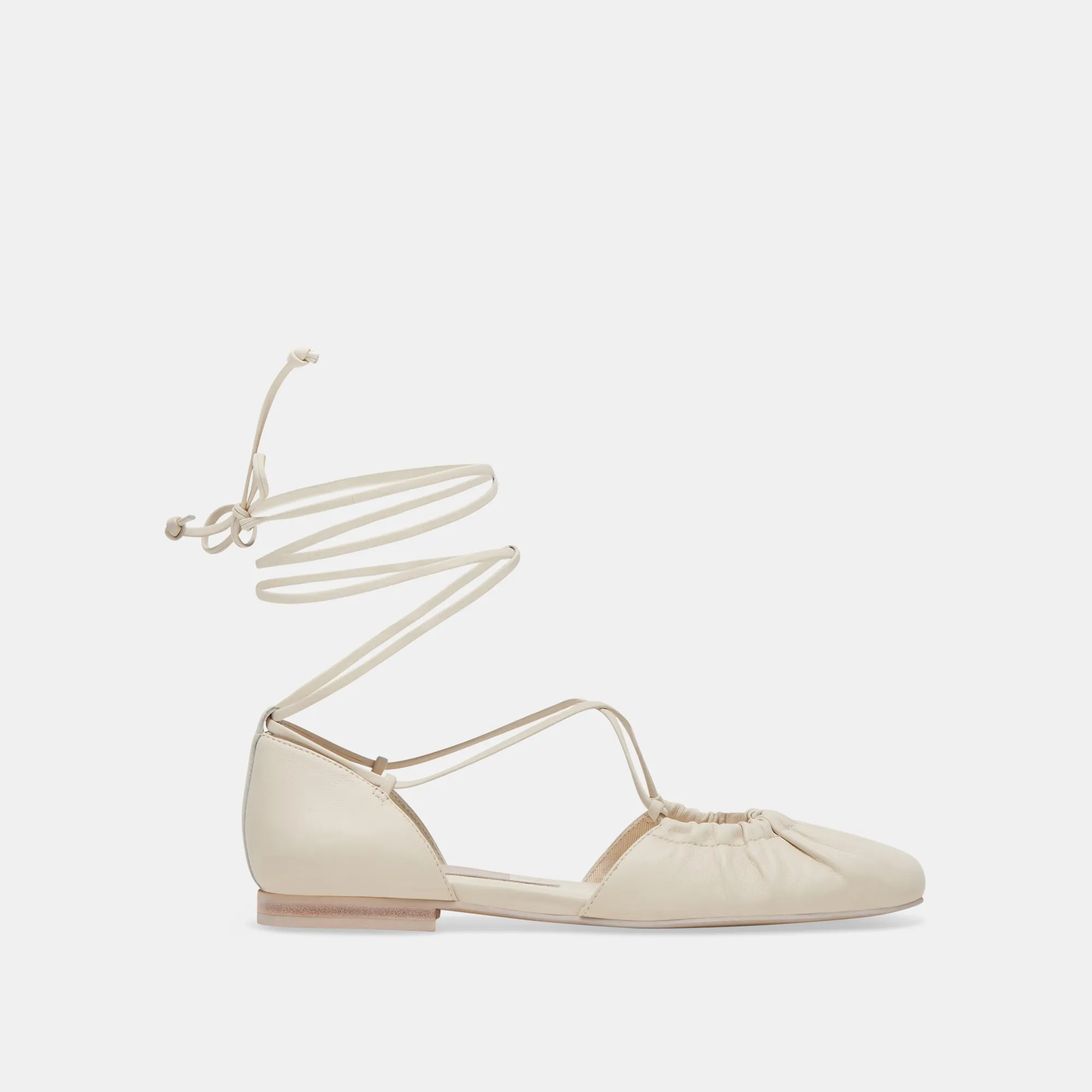 CANCUN BALLET FLATS IVORY LEATHER