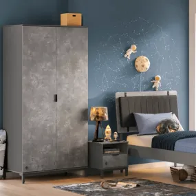 Cilek Space Gray 2 Doors Wardrobe