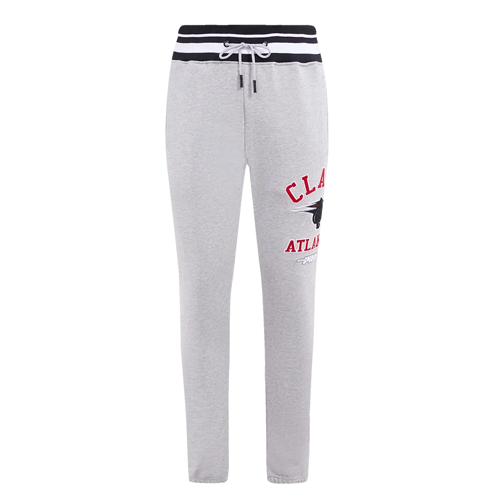 CLARK ATLANTA UNIVERSITY CLASSIC MEN'S STACKED LOGO SWEATPANT (HEATHER GRAY/BLACK)