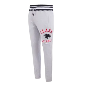 CLARK ATLANTA UNIVERSITY CLASSIC MEN'S STACKED LOGO SWEATPANT (HEATHER GRAY/BLACK)