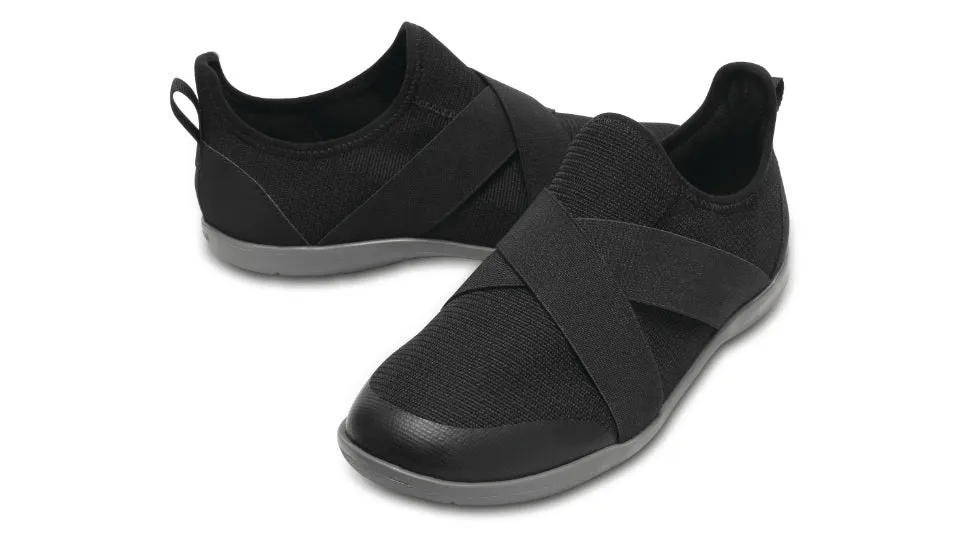 Black Swiftwater Cross-Strap Static Crocs - Comfortable, Versatile and Durable