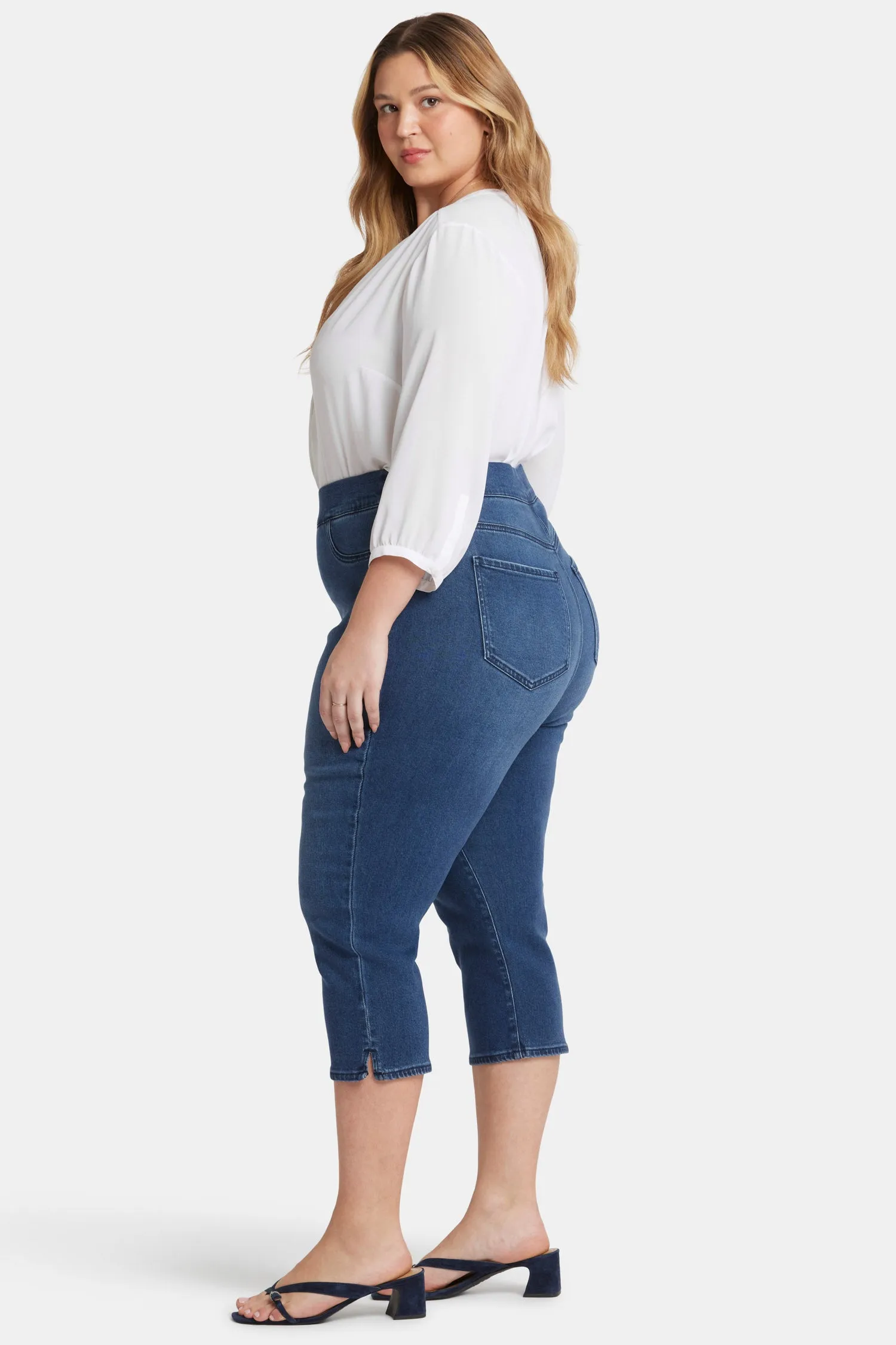 Dakota Crop Pull-On Jeans In Plus Size - Olympus