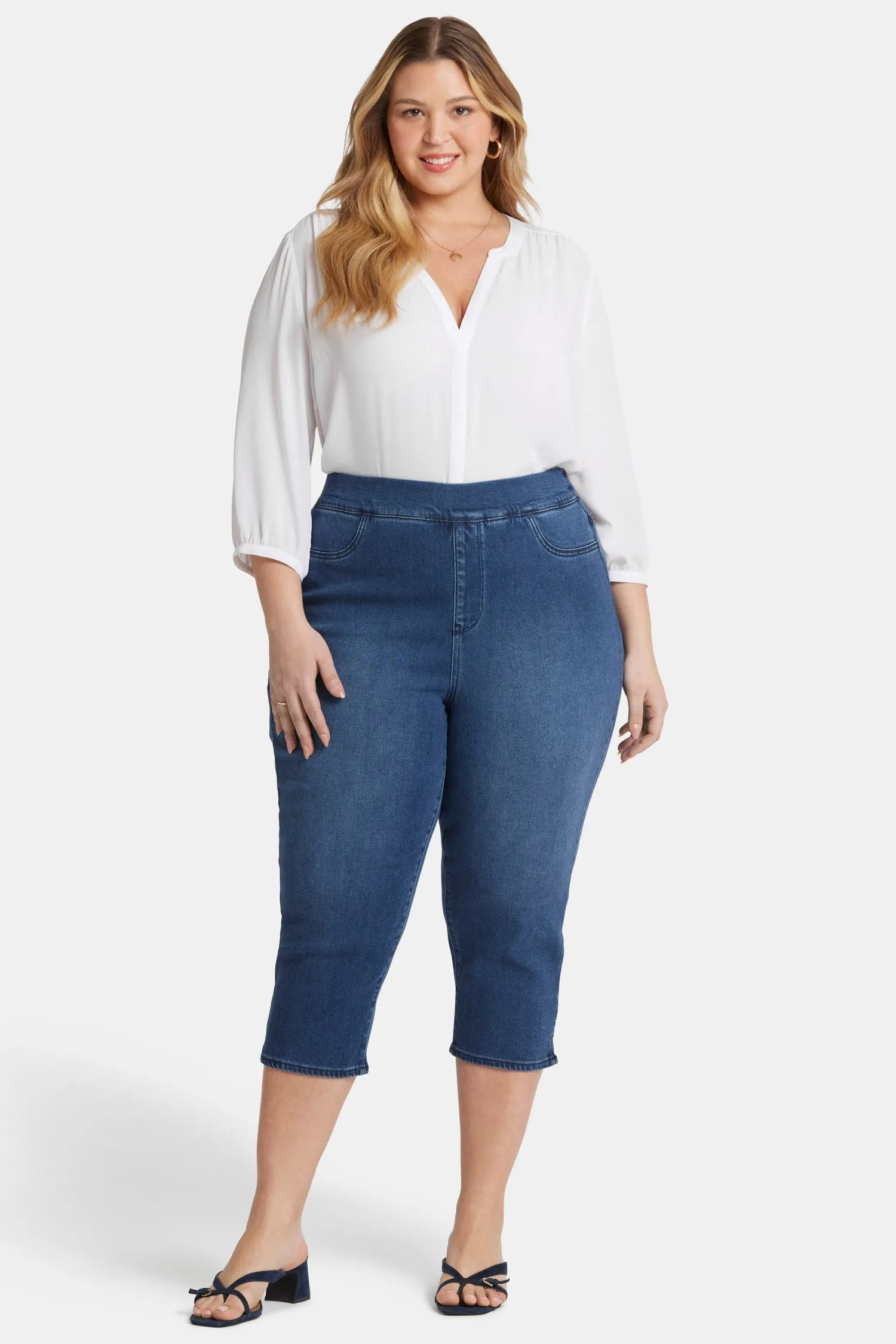 Dakota Crop Pull-On Jeans In Plus Size - Olympus