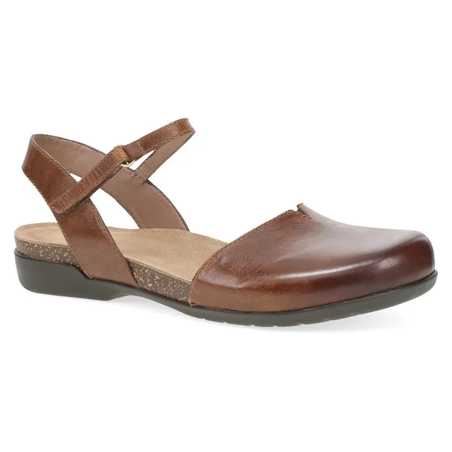 Dansko Womens Rowan Leather Sandals - Tan Color