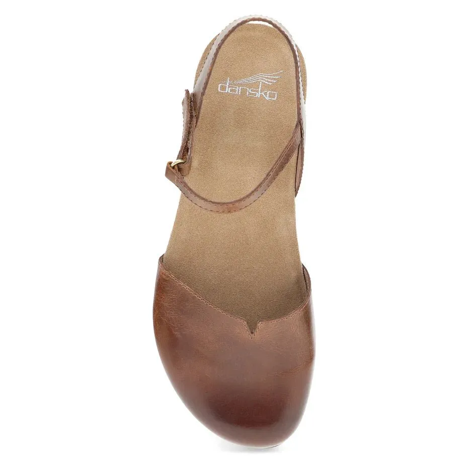 Dansko Womens Rowan Leather Sandals - Tan Color