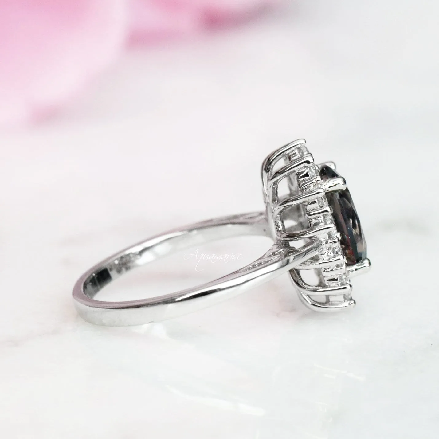 Diana Gray Diamond Ring- Sterling Silver