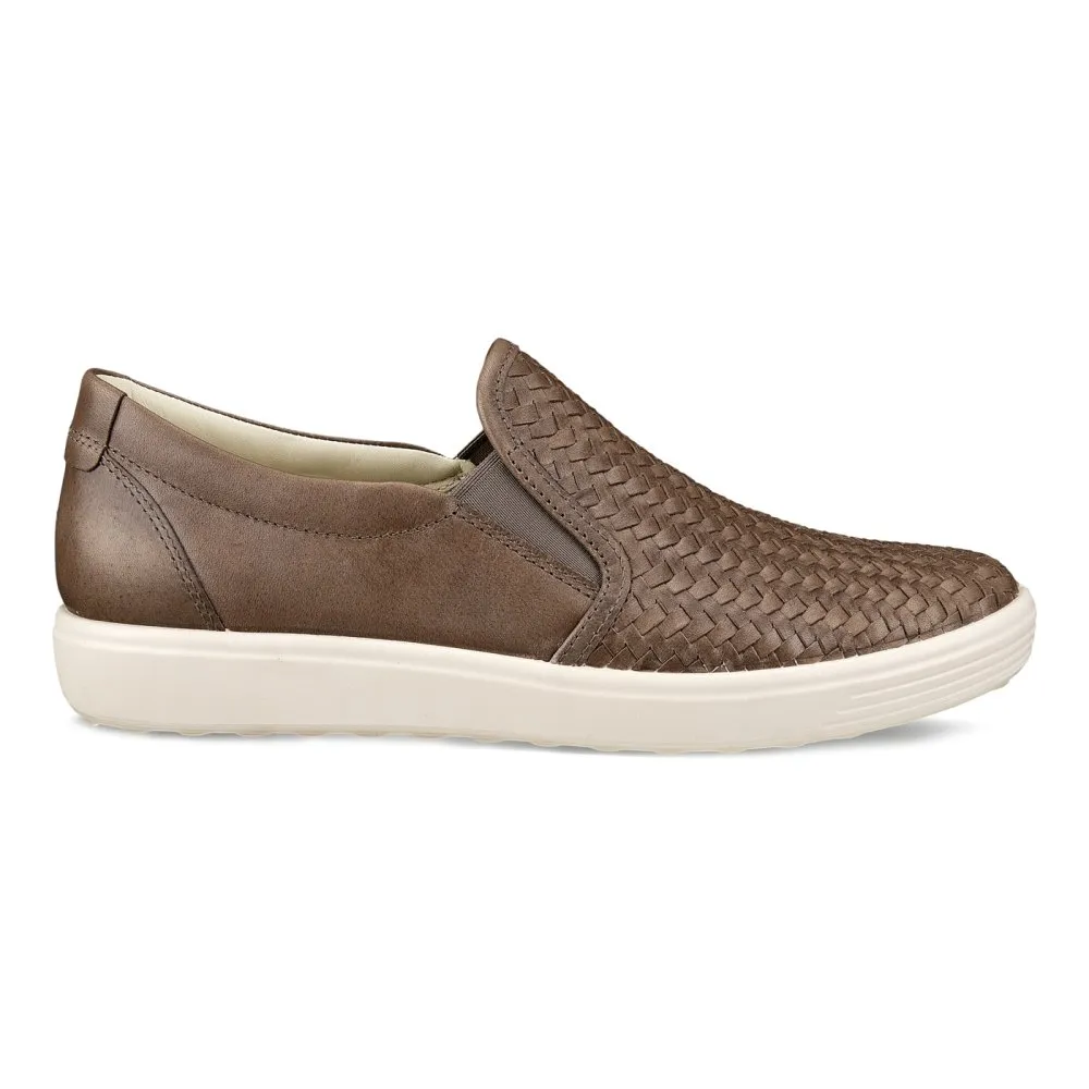 Ecco Women's Soft 7 Woven Slip-On - Taupe