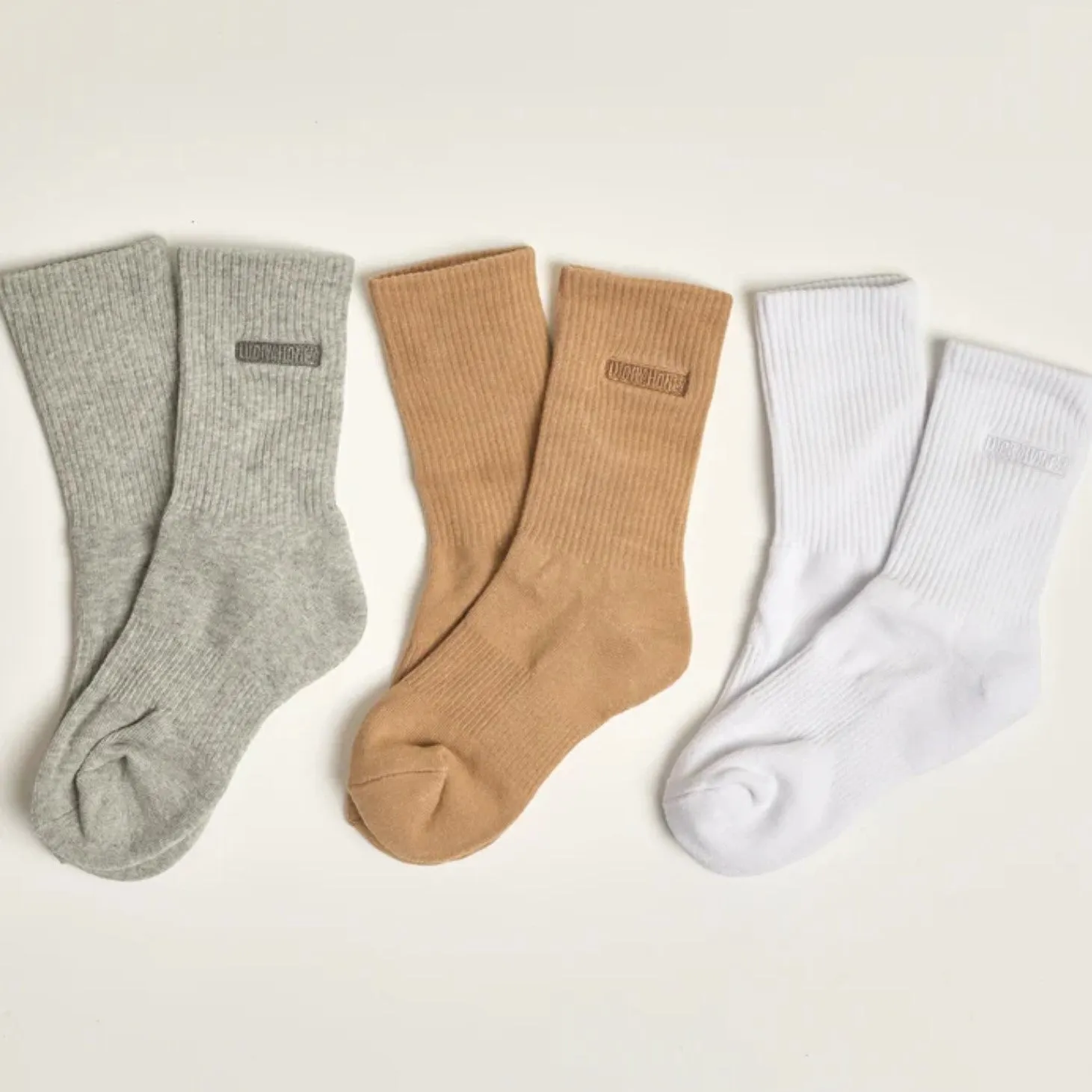 Every Day Crew 3 Pack Socks (No Grips)